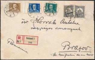 1930 Ajánlott levél Romániába / Registered cover to Romania