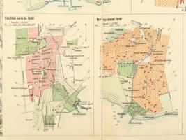 1902 A Balaton tónak és környékének részletes térképe 4 lapon. Csak 3 lap a négyből! Tervezte Lóczy ...