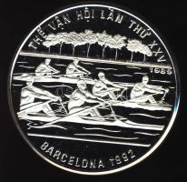 Vietnam 1989. 100D Ag "Olimpia-evezés" T:PP Csak 10.000db! Tanúsítvánnyal!