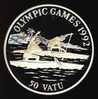 Vanuatu 1992. 50V Ag "Olimpia-kenu" T:PP Csak 40.000db! Tanúsítvánnyal!