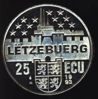 Luxemburg 1993. 25Ecu Ag "Joseph Bech" T:PP Csak 20.000db!