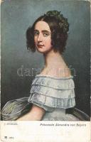 Prinzessin Alexandra von Bayern. F.A. Ackermanns Kunstverlag Künstlerkarten Serie 109. Schönheiten Galerie (12 Karten) s: J. Stieler