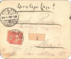 1901 Kézzel festett egyedi művészlap / Hand-painted custom made art postcard (11,1 x 9,1 cm)