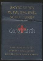 1944 A Svéd Vöröskereszt oltalomlevele zsidó házaspárnak / Schutzbrief/Protect-pass of jewish couple issued by the Swedish Red-Cross