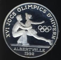 Andorra 1988. 20D Ag "Olimpia-műkorcsolya" T:PP Csak 15.000db! Tanúsítvánnyal!