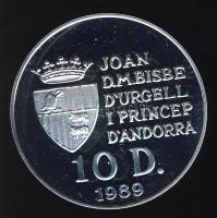 Andorra 1989. 10D Ag "Olimpia-síelés" T:PP Csak 15.000db!