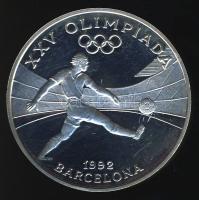 Andorra 1989. 10D Ag "Olimpia-labdarúgás" T:PP Csak 15.000db! Tanúsítvánnyal!