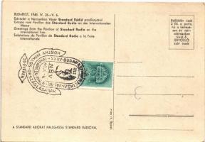1940 Budapest, Nemzetközi Vásár, Standard Rádió pavilonja. reklám + So. Stpl