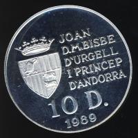 Andorra 1989. 10D Ag "Olimpia-labdarúgás" T:PP Csak 15.000db! Tanúsítvánnyal!