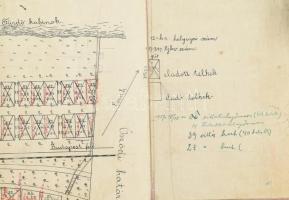 cca 1908 A (Balaton)szemesi fürdőtelep, gróf Hunyady József tulajdonát képező ingatlanok telekkönyvi...
