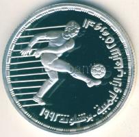 Egyiptom 1992. 5Ł Ag "Olimpia-labdarúgás" T:PP Csak 25.000db! Tanúsítvánnyal!