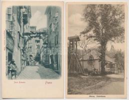 11 db RÉGI magyar város képeslap érdekesebb darabokkal / 11 pre-1945 Hungarian town-view postcards w...