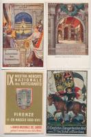 6 db RÉGI motívum képeslap: reklám / 6 pre-1945 art motive postcards: advertisement