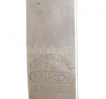 Csehszlovák vadászkés, bőr tokkal, jó állapotban, h: 28 cm