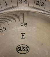 Süss Nándor régi jelzett réz iránytű, foltos, működik, 10×7 cm