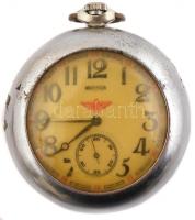 Molnija zsebóra, másodpercmutatóval, rozsdás, működik, d: 5,5 cm