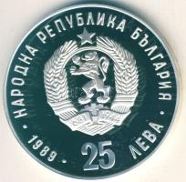 Bulgária 1989. 25L Ag "Téli olimpia-korcsolya" T:PP Tanúsítvánnyal!