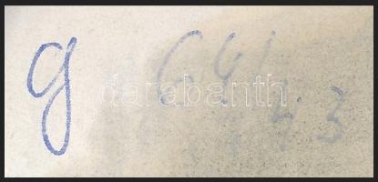 Gyarmathy Tihamér (1915 - 2005): Mikrokozmosz, 1964. Monotípia, papír, jelzett. Hátoldalán g 64/43 é...