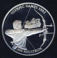 Bhután 1992. 300N Ag "Olimpia-íjászat" T:PP Csak 20.000db! Tanúsítvánnyal!