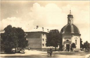 Galánta, utca, kápolna, kerékpár, automobil / street view, chapel, bicycle, automobile