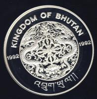 Bhután 1992. 300N Ag "Olimpia-íjászat" T:PP Csak 20.000db! Tanúsítvánnyal!