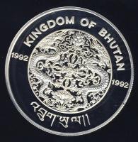 Bhután 1992. 300N Ag "Olimpia-boksz" T:PP Csak 20.000db! Tanúsítvánnyal!