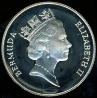 Bermuda 1993. 1$ Ag "Olimpia-vitorlázás" T:PP Csak 25.000db! Tanúsítvánnyal!