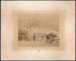 cca 1880-1890 Tárna Lupényben (Románia), kartonra kasírozott fotó, 11×14 cm / Lupeni, Romania