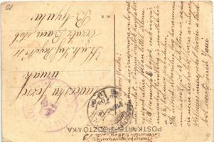 1915 Warszawa, Varsovie, Warschau, Warsaw; Zamek królewski / royal castle, tram, automobile (EK)