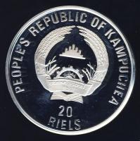 Kambodzsa 1989. 20R Ag "Olimpia-síelő" T:PP Csak 5000db! R!
