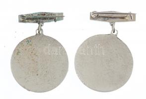 1973. "20, 25 év a Magyar Zenekultúra Szolgálatában" 2db zománcozott kitüntetés tokban T:2