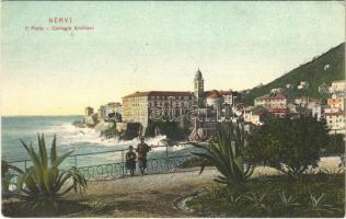 Nervi, Il Porto, Collegio Emiliani / port, school. Dr. Trenkler Co. 1907. Ner. 9. (EK)