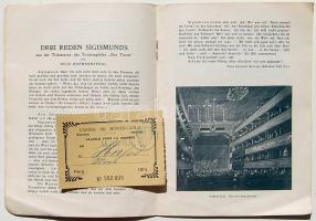 1910-1934 Bécsi Opera programfüzete mellé Monte Carlo casino belépőjegy / Program-booklet of the Vienna Opera with casino entry-ticket