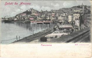 1905 Ancona, Panorama / general view, quay, industrial railway (EK)