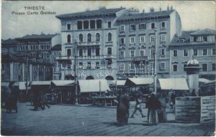 Trieste, Trst; Piazza Carlo Goldoni / square, market (EK)