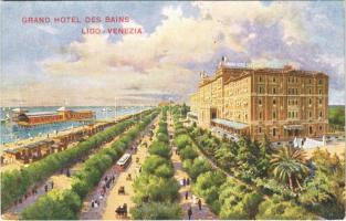 Venezia, Venice; Lido, Grand Hotel des Bains / hotel, tram, beach (EK)
