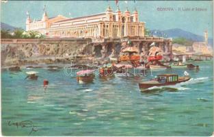 Genova, Genoa; Il Lido dAlbaro / beach, boats