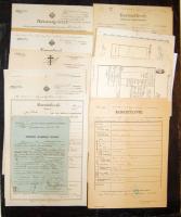 cca 1930-1945 19 db születési és házassági anyakönyvi kivonat