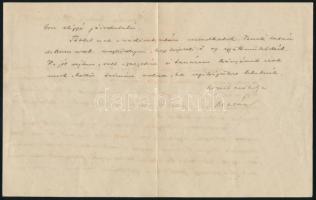 1933 Halász Miklós (1895-1985): újságíró, történész. autográf levele Adamis Irénnek borítékkal