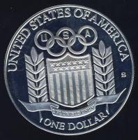 USA 1992. 1$ Ag "Olimpia-baseball" T:PP Tanúsítvánnyal!