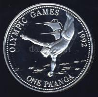 Tonga 1991. 1P Ag "Olimpia-műugrás" T:PP Tanúsítvánnyal!