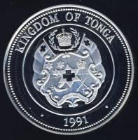 Tonga 1991. 1P Ag "Olimpia-műugrás" T:PP Tanúsítvánnyal!