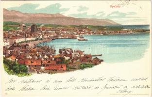 1900 Split, Spalato; látkép / general view. Kunstanstalt Kosmos litho