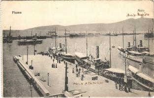 Fiume, Rijeka; Molo / port, steamships (képeslapfüzetből / from postcard booklet) (EK)