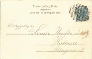 1902 Abbazia, Opatija; Hafen / kikötő, gőzhajó / port, boats, steamship. Alfred Dietrich (fa)