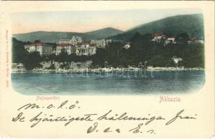 1901 Abbazia, Opatija; Hafenpartie / port, seaside resorts (kis szakadás / small tear)