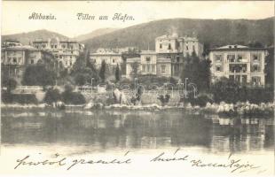 1905 Abbazia, Opatija; Villen am Hafen / seaside villas, hotel