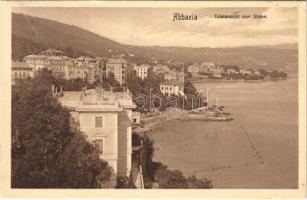 1908 Abbazia, Opatija; Totalansicht vom Süden, Pension Scheler / general view, hotel, beach. Photobrom No. 1. (EK)