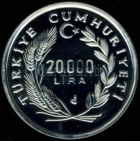 Törökország 1990. 20.000L Ag "Olimpia-kerékpár" T:PP Tanúsítvánnyal!