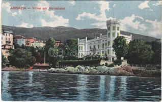 1912 Abbazia, Opatija; Villen am Nordstrand / seaside villa